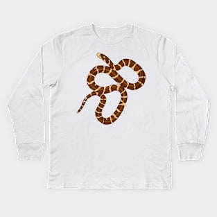 Brown Snake Kids Long Sleeve T-Shirt